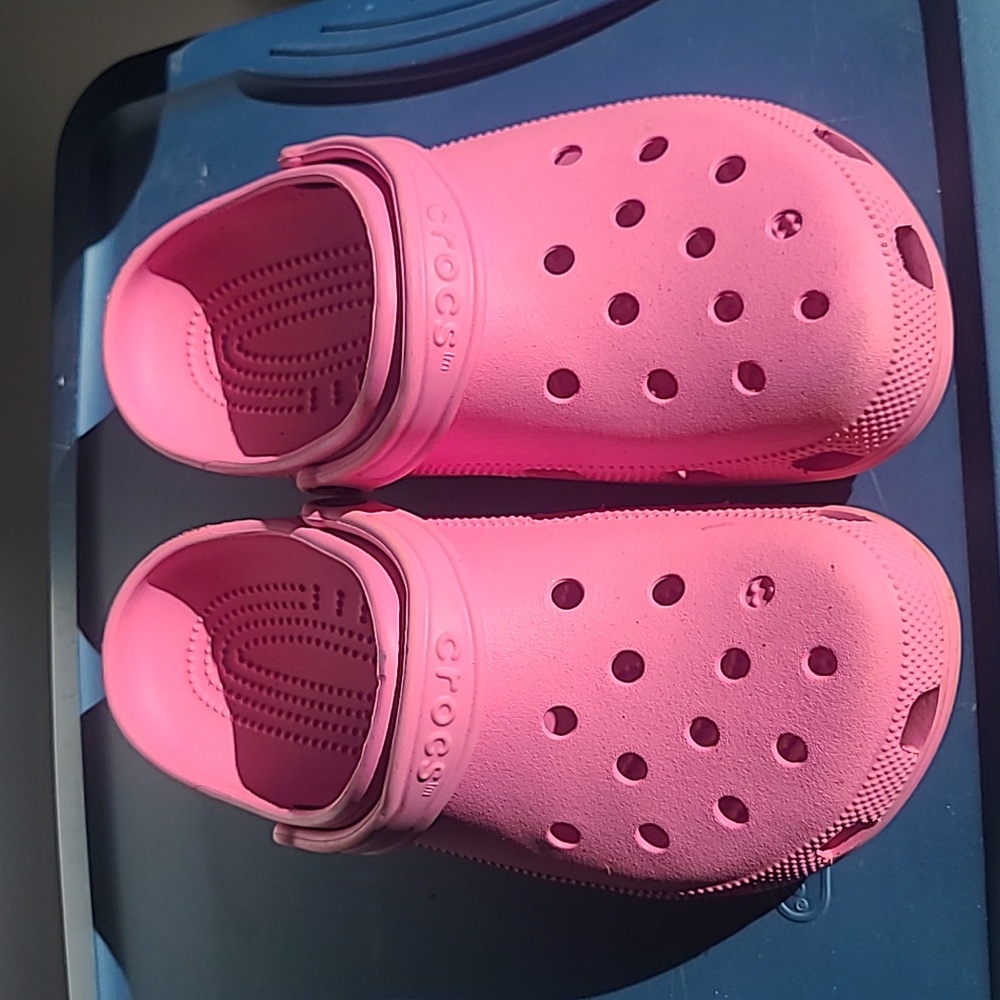 Pink crocs size 9 men's 11 womens